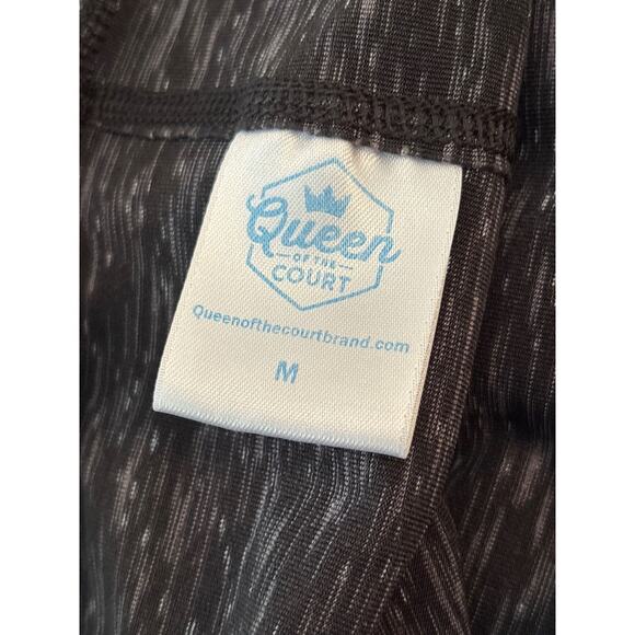 Queen of The Court Skort Botanical Print Sz M Black & White Tennis Pickle Ball - Picture 4 of 8